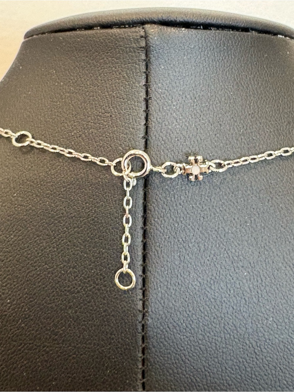 Tory Burch Silver Double Strand Floral & Geometric Charm Necklace - Picture 2 of 4
